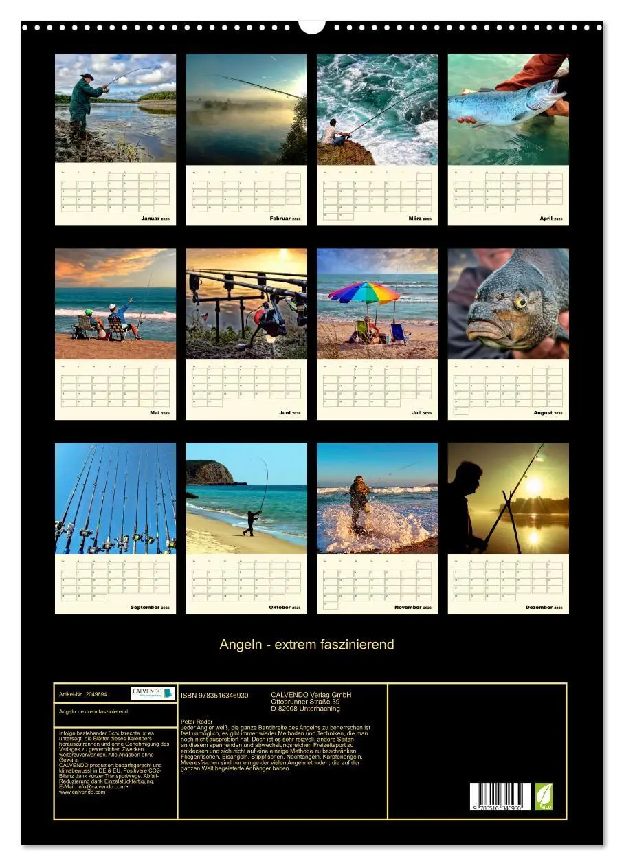 Bild: 9783516346930 | Angeln - extrem faszinierend (Wandkalender 2026 DIN A2 hoch),...