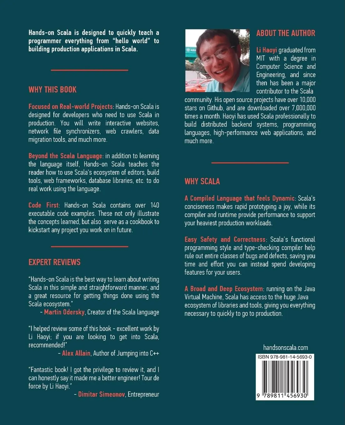 Rückseite: 9789811456930 | Hands-on Scala Programming | Haoyi Li | Taschenbuch | Englisch | 2020