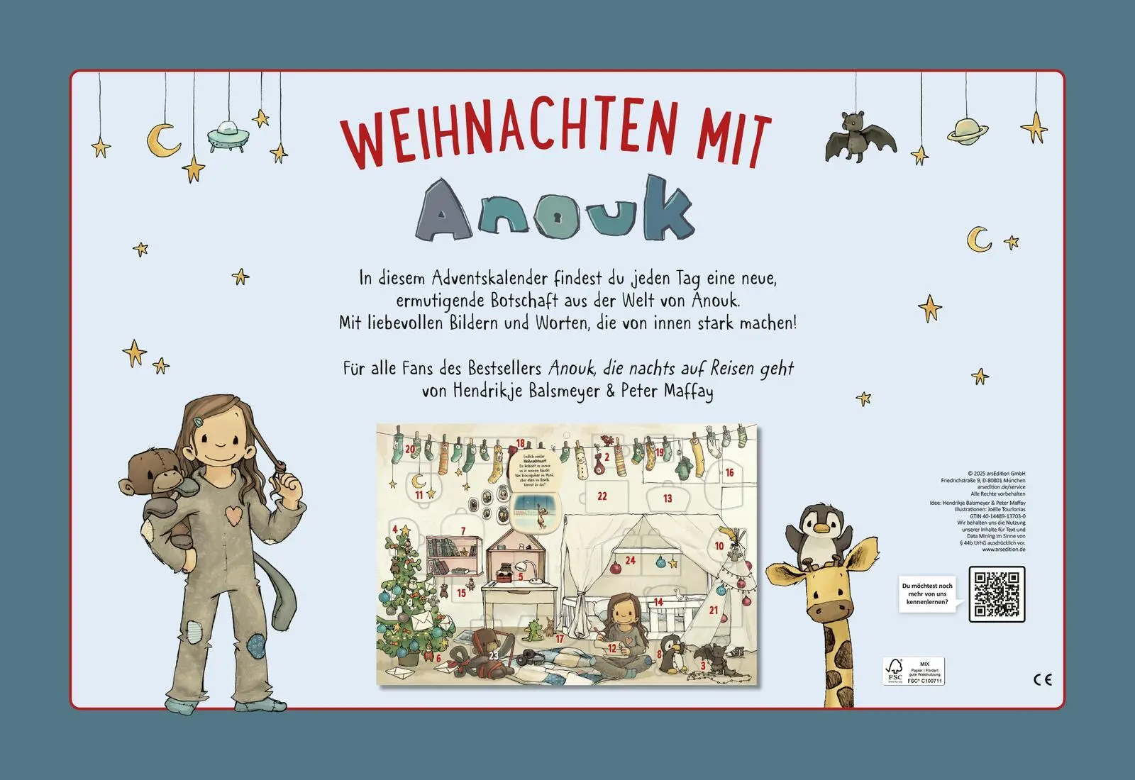 Rückseite: 4014489137030 | Adventskalender - Weihnachten mit Anouk Wandkalender | Maffay (u. a.)