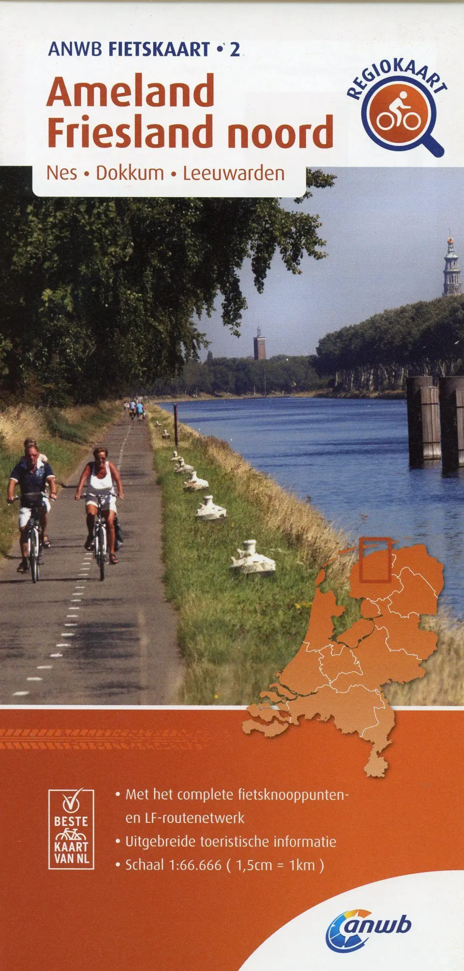 Cover: 9789018047030 | Ameland - Friesland noord (Nes / Dokkum / Leeuwarden) 1 : 66 000