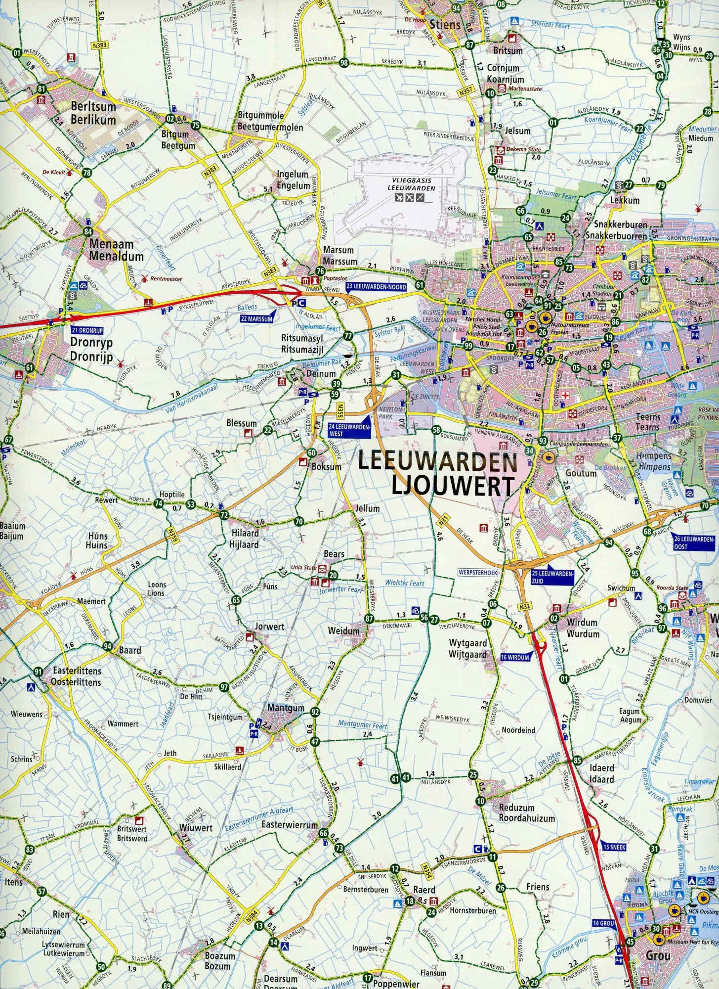 Bild: 9789018047030 | Ameland - Friesland noord (Nes / Dokkum / Leeuwarden) 1 : 66 000