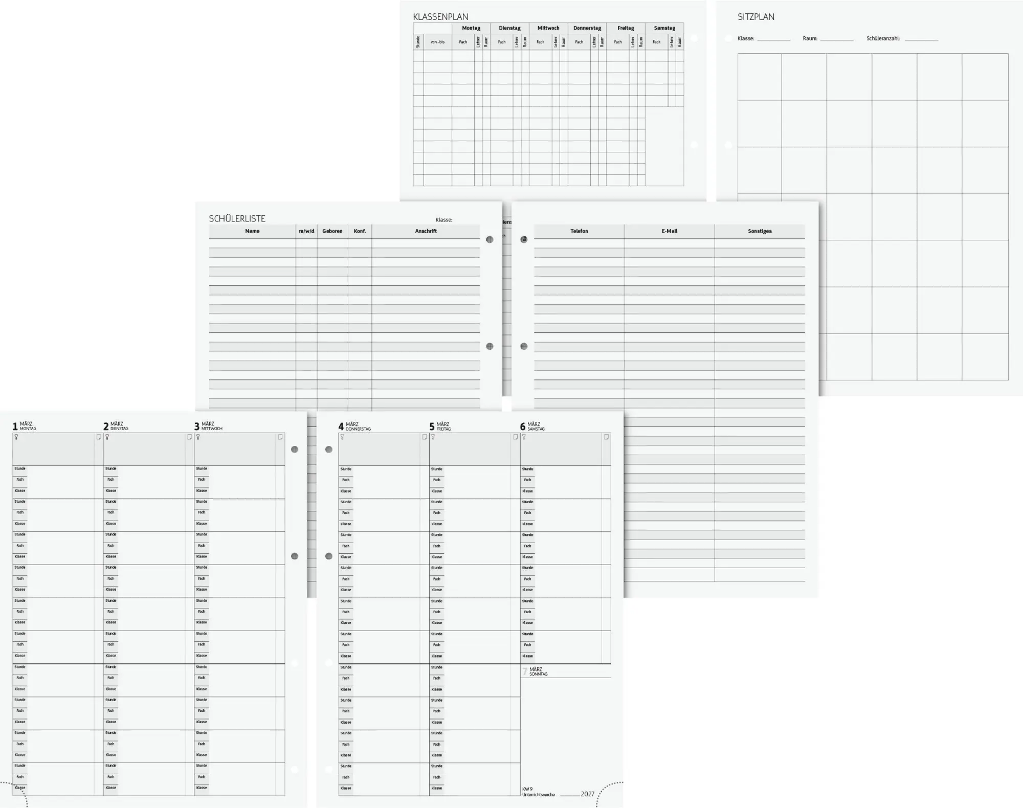 Bild: 4061947157130 | Ringbuch-Kalender mit Einlage 2026/2027 A4+, Kunststoff, schwarz