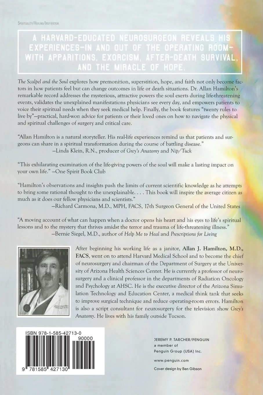 Rückseite: 9781585427130 | The Scalpel and the Soul | Allan J. Hamilton | Taschenbuch | Englisch