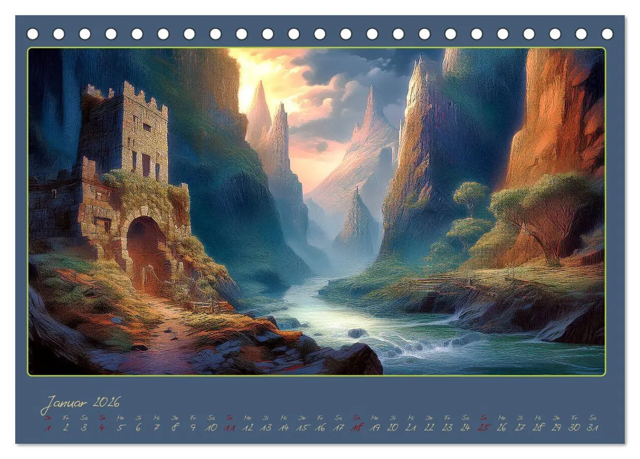 Bild: 9783457377130 | Landschaft romantisch gesehen (Tischkalender 2026 DIN A5 quer),...