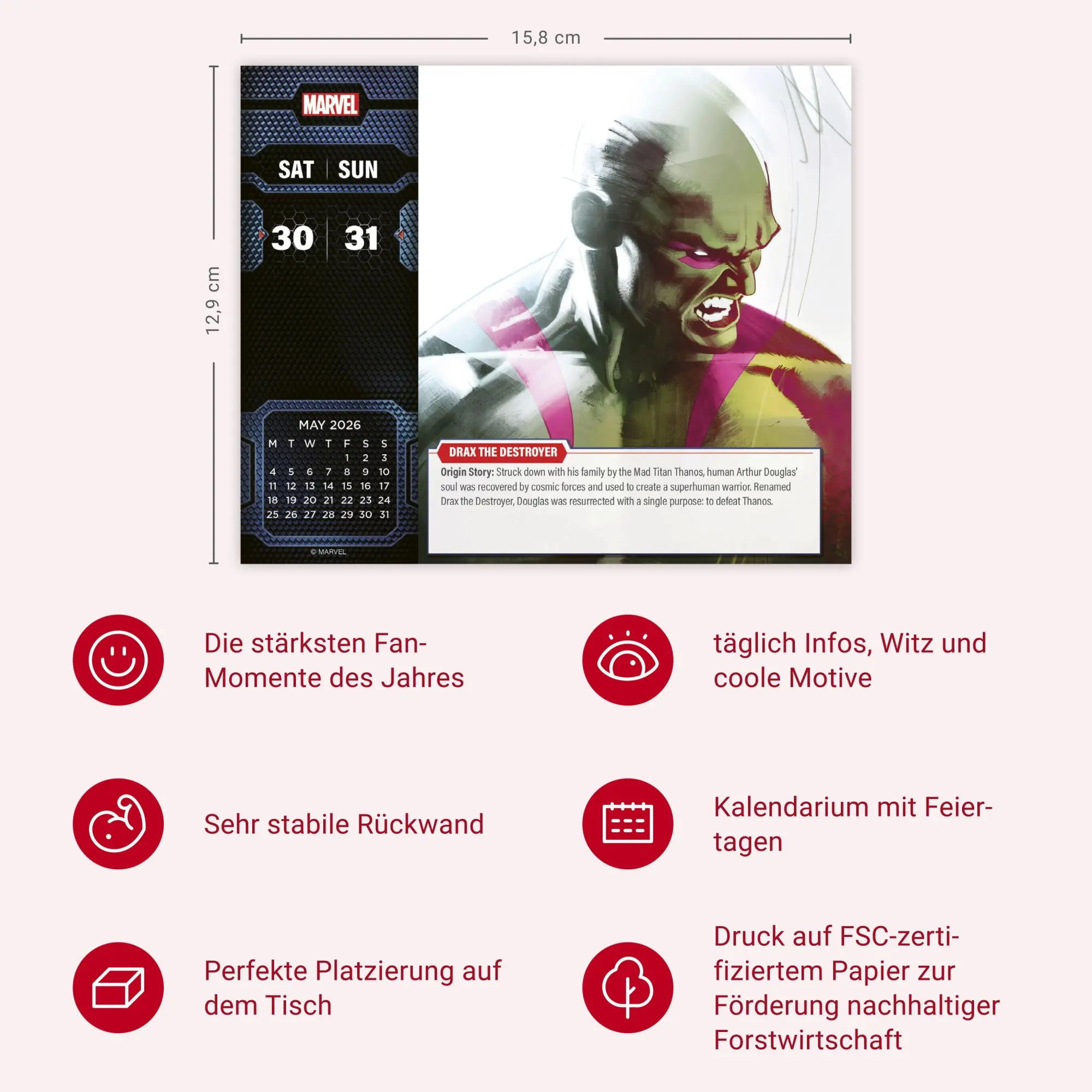 Bild: 9783840197130 | Marvel Comics Tagesabreißkalender 2026 | Kalender | Danilo | 320 S.