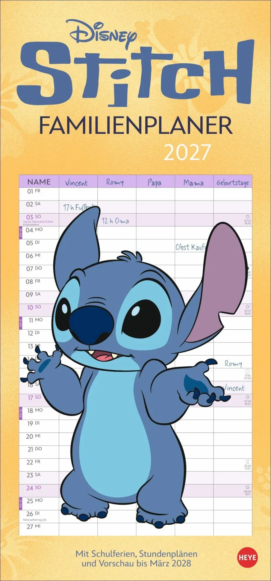 Cover: 9783756417230 | Stitch Familienplaner 2027 | Kalender | Familienplaner Athesia | 15 S.
