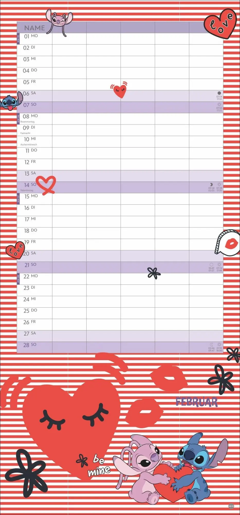 Bild: 9783756417230 | Stitch Familienplaner 2027 | Kalender | Familienplaner Athesia | 15 S.