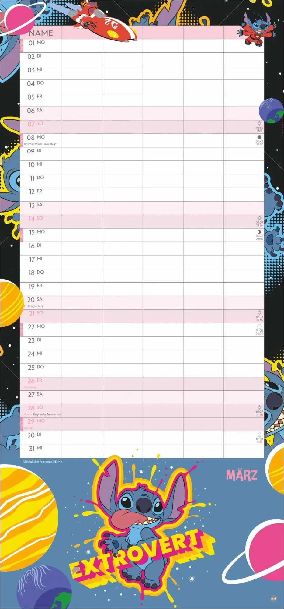 Bild: 9783756417230 | Stitch Familienplaner 2027 | Kalender | Familienplaner Athesia | 15 S.
