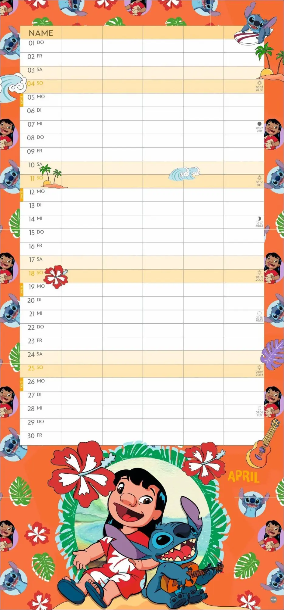 Bild: 9783756417230 | Stitch Familienplaner 2027 | Kalender | Familienplaner Athesia | 15 S.