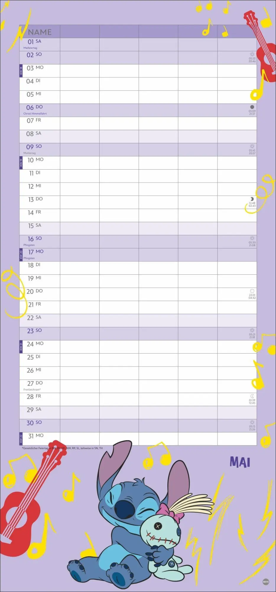 Bild: 9783756417230 | Stitch Familienplaner 2027 | Kalender | Familienplaner Athesia | 15 S.