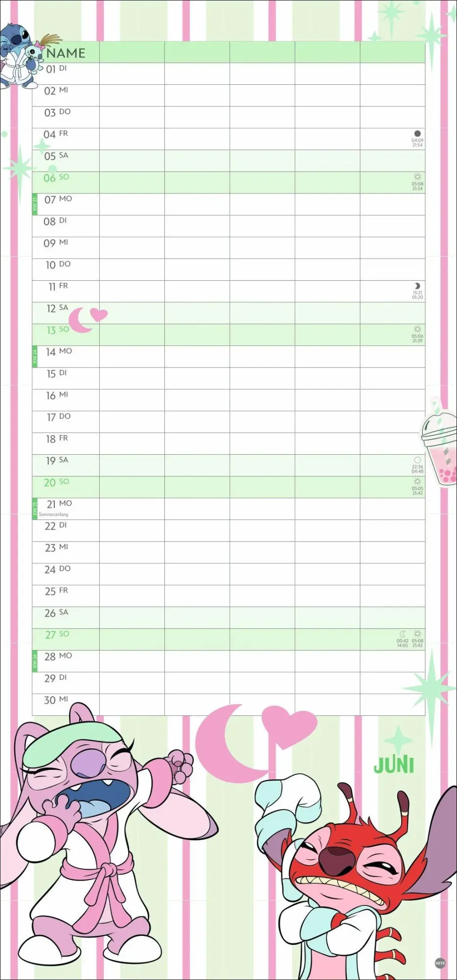 Bild: 9783756417230 | Stitch Familienplaner 2027 | Kalender | Familienplaner Athesia | 15 S.