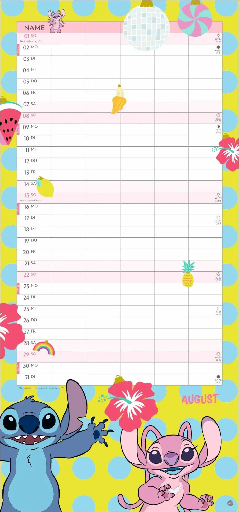 Bild: 9783756417230 | Stitch Familienplaner 2027 | Kalender | Familienplaner Athesia | 15 S.