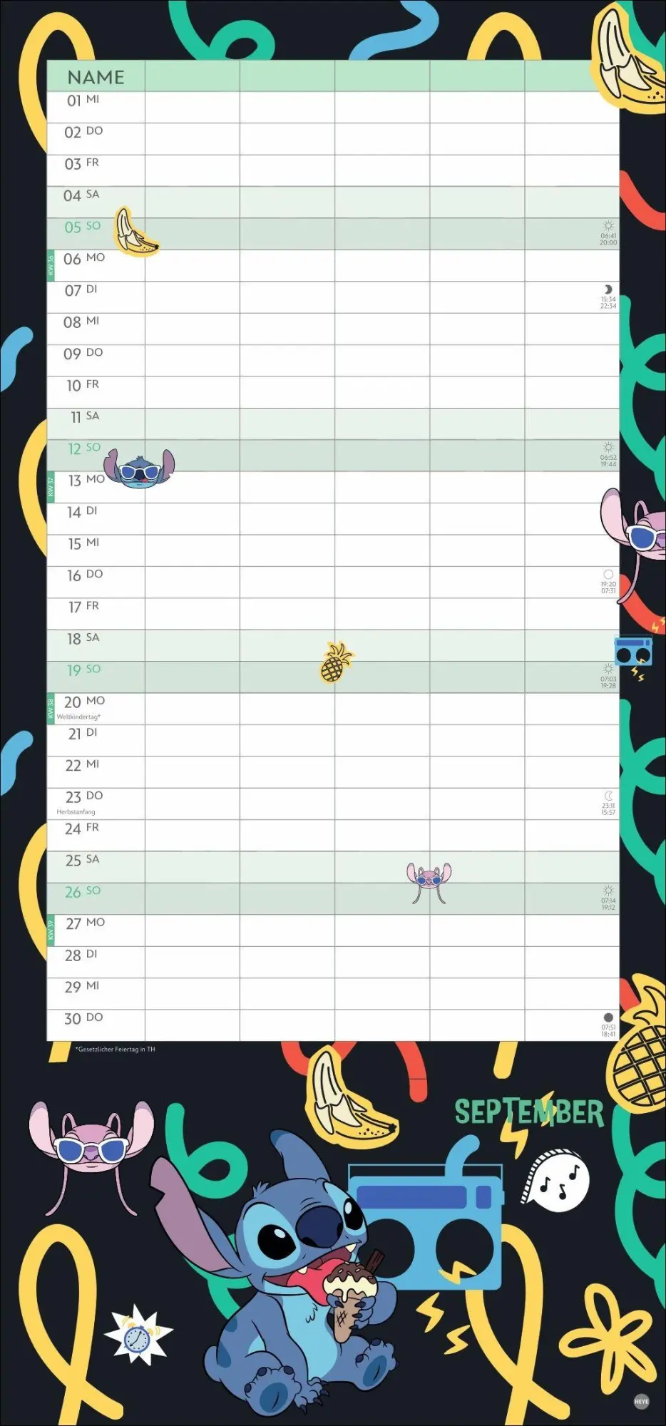 Bild: 9783756417230 | Stitch Familienplaner 2027 | Kalender | Familienplaner Athesia | 15 S.