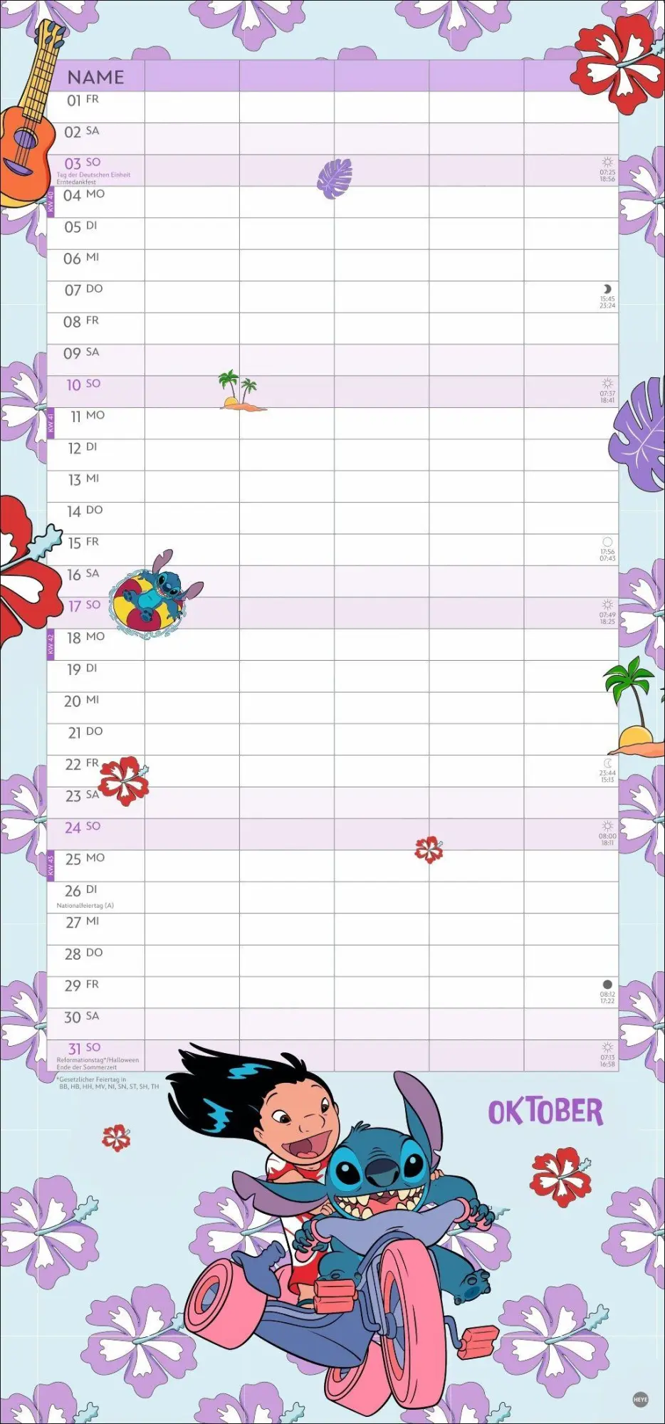 Bild: 9783756417230 | Stitch Familienplaner 2027 | Kalender | Familienplaner Athesia | 15 S.
