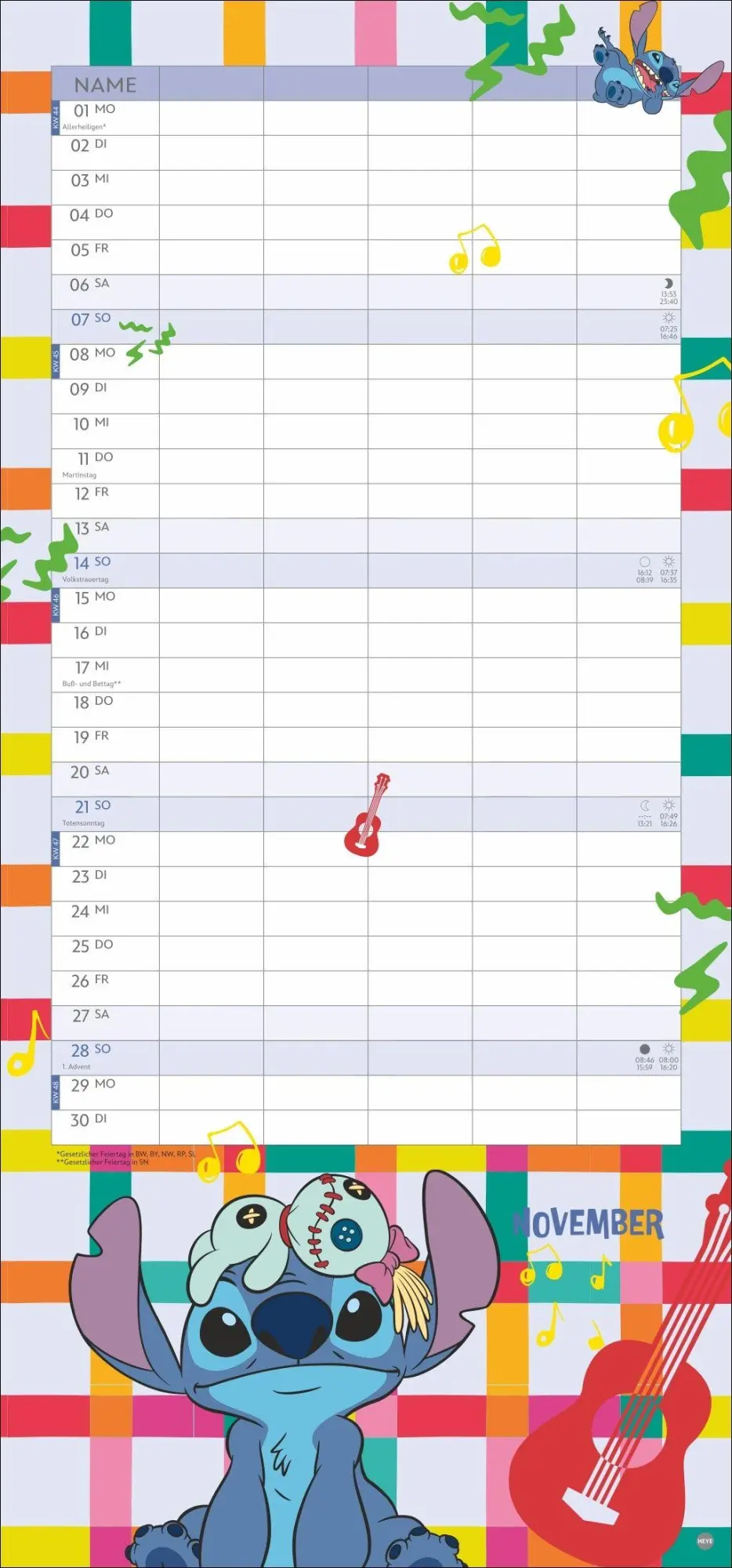 Bild: 9783756417230 | Stitch Familienplaner 2027 | Kalender | Familienplaner Athesia | 15 S.