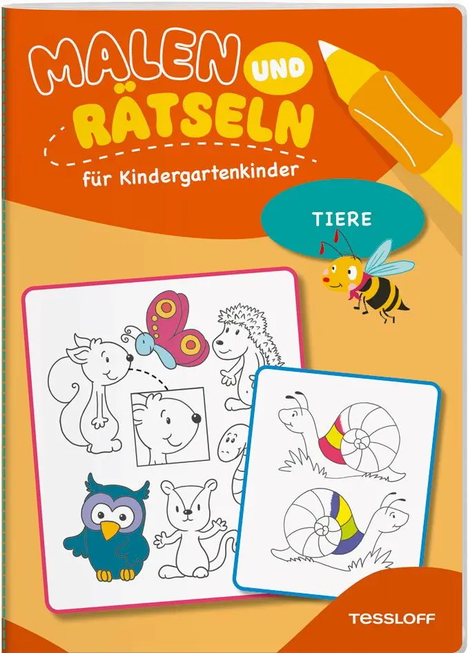 Cover: 9783788647230 | Malen und Rätseln für Kindergartenkinder. Tiere | Nadja Schwendemann