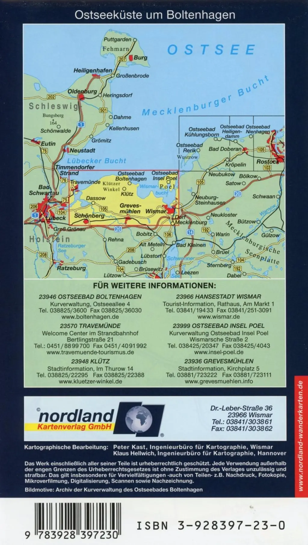 Bild: 9783928397230 | Ostseeküste um Boltenhagen 1 : 35 000 | Peter Kast | (Land-)Karte