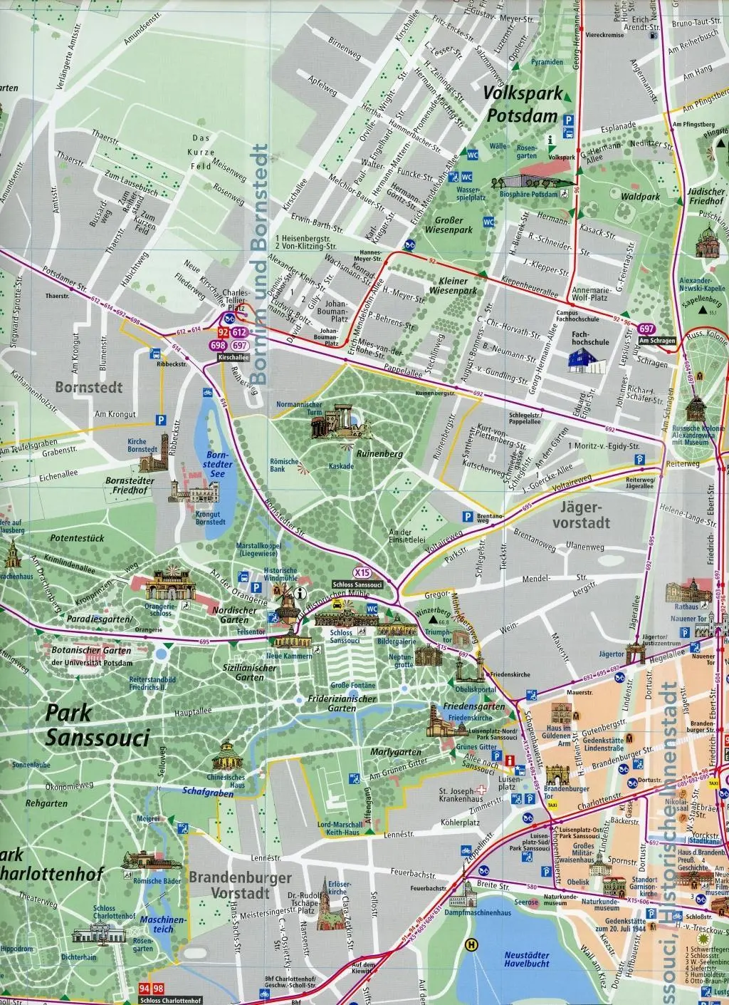 Bild: 9783942917230 | Potsdam. Der illustrierte Stadtplan | (Land-)Karte | 4 Karten | 2015