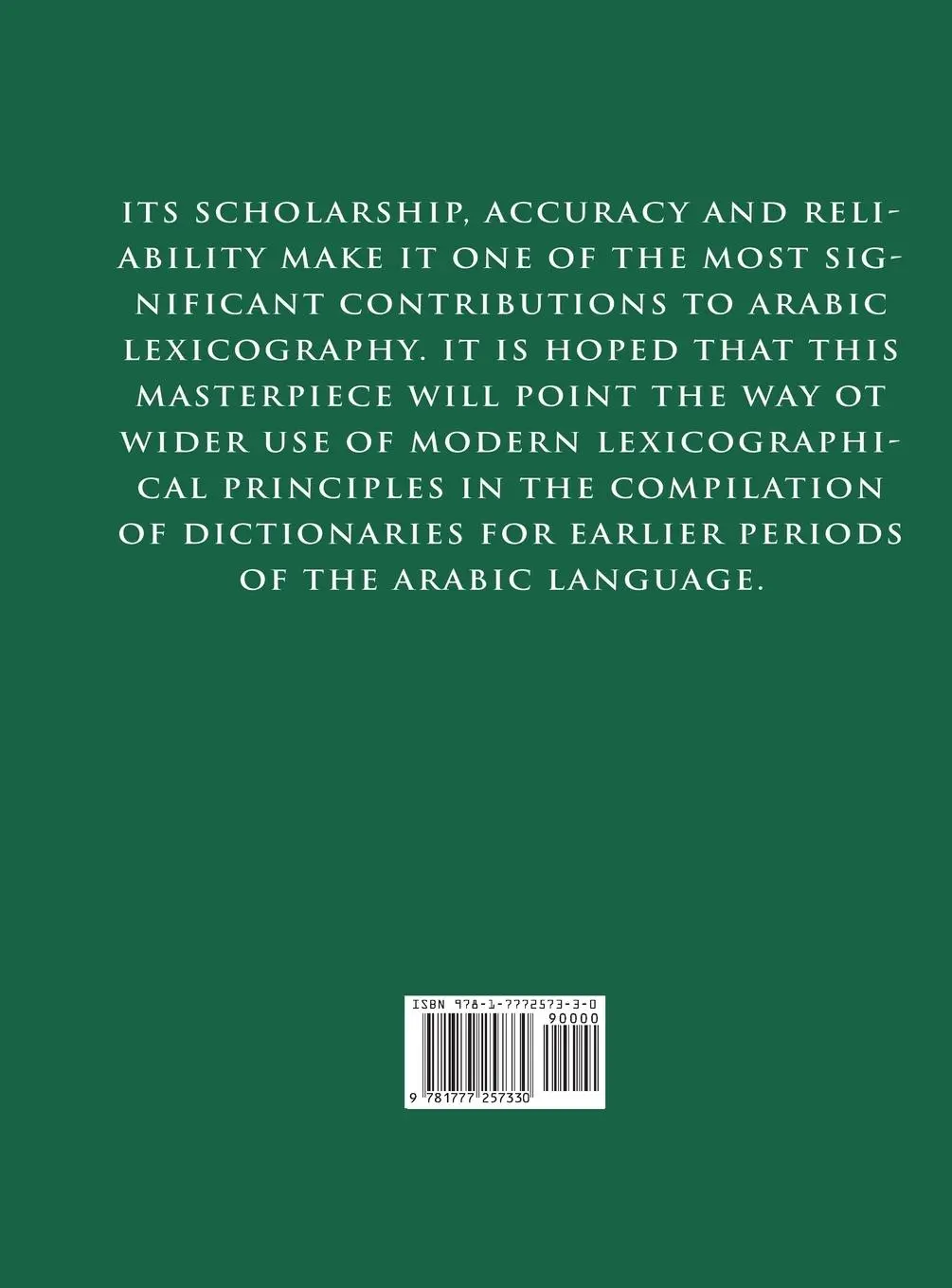 Rückseite: 9781777257330 | Arabic-English Dictionary | Hans Wehr (u. a.) | Buch | Gebunden | 2020