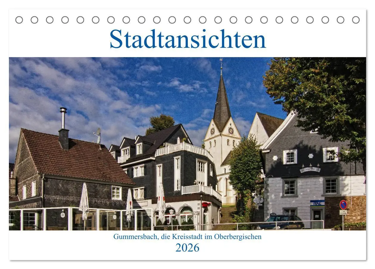 Cover: 9783457807330 | Stadtansichten, Gummersbach (Tischkalender 2026 DIN A5 quer),...