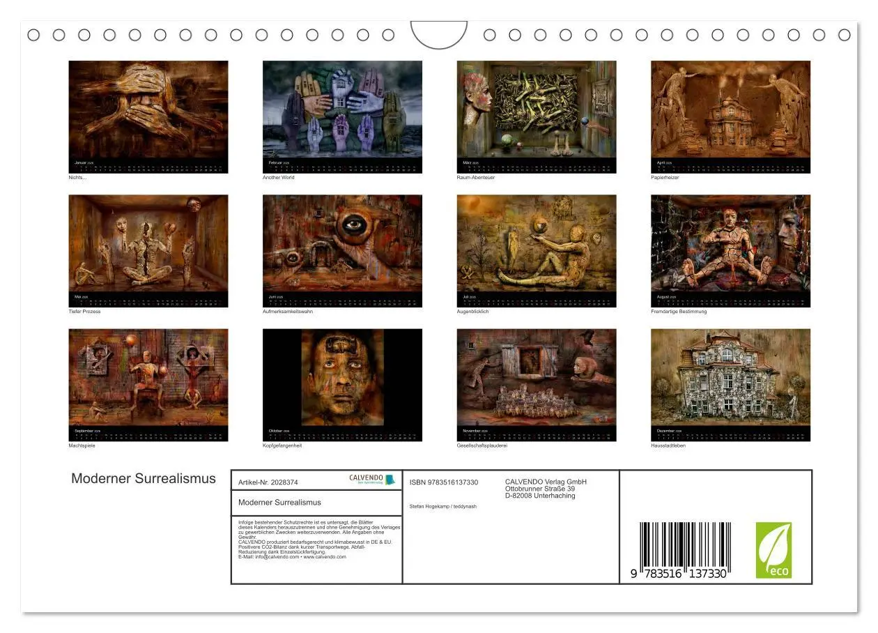 Bild: 9783516137330 | Moderner Surrealismus (Wandkalender 2026 DIN A4 quer), CALVENDO...