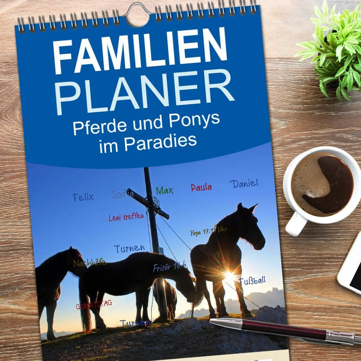 Bild: 9783516517330 | Familienplaner 2026 - Pferde und Ponys im Paradies mit 5 Spalten...