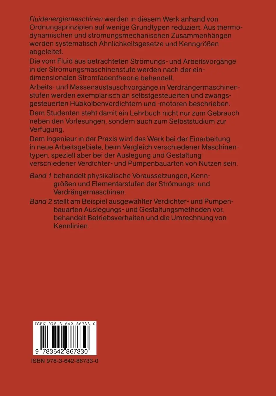 Rückseite: 9783642867330 | Fluidenergiemaschinen | Werner Fister | Taschenbuch | xvii | Deutsch