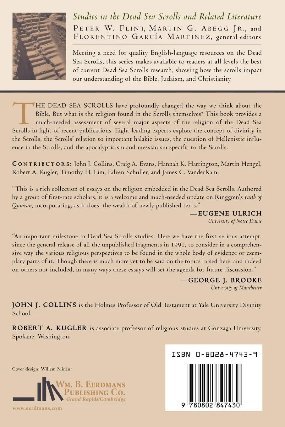 Rückseite: 9780802847430 | Religion in the Dead Sea Scrolls | John Joseph Collins (u. a.) | Buch