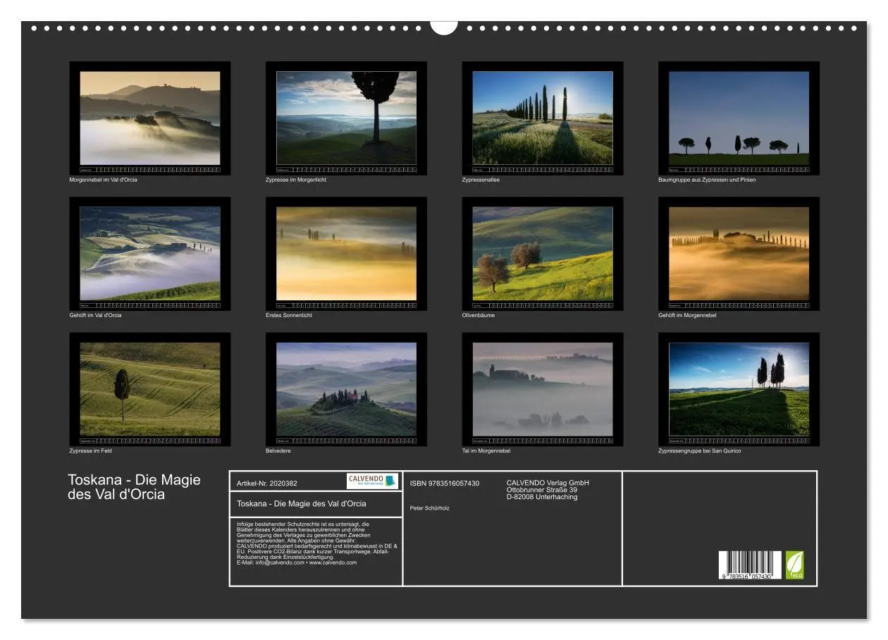 Bild: 9783516057430 | Toskana - Die Magie des Val d'Orcia (Wandkalender 2026 DIN A2...