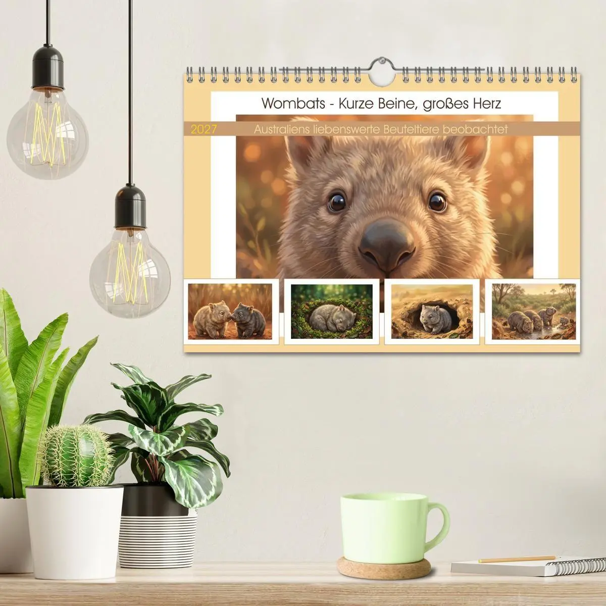 Bild: 9783516817430 | Wombats - Kurze Beine, großes Herz (Wandkalender 2027 DIN A4 quer),...