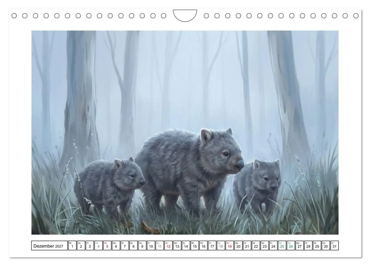 Bild: 9783516817430 | Wombats - Kurze Beine, großes Herz (Wandkalender 2027 DIN A4 quer),...