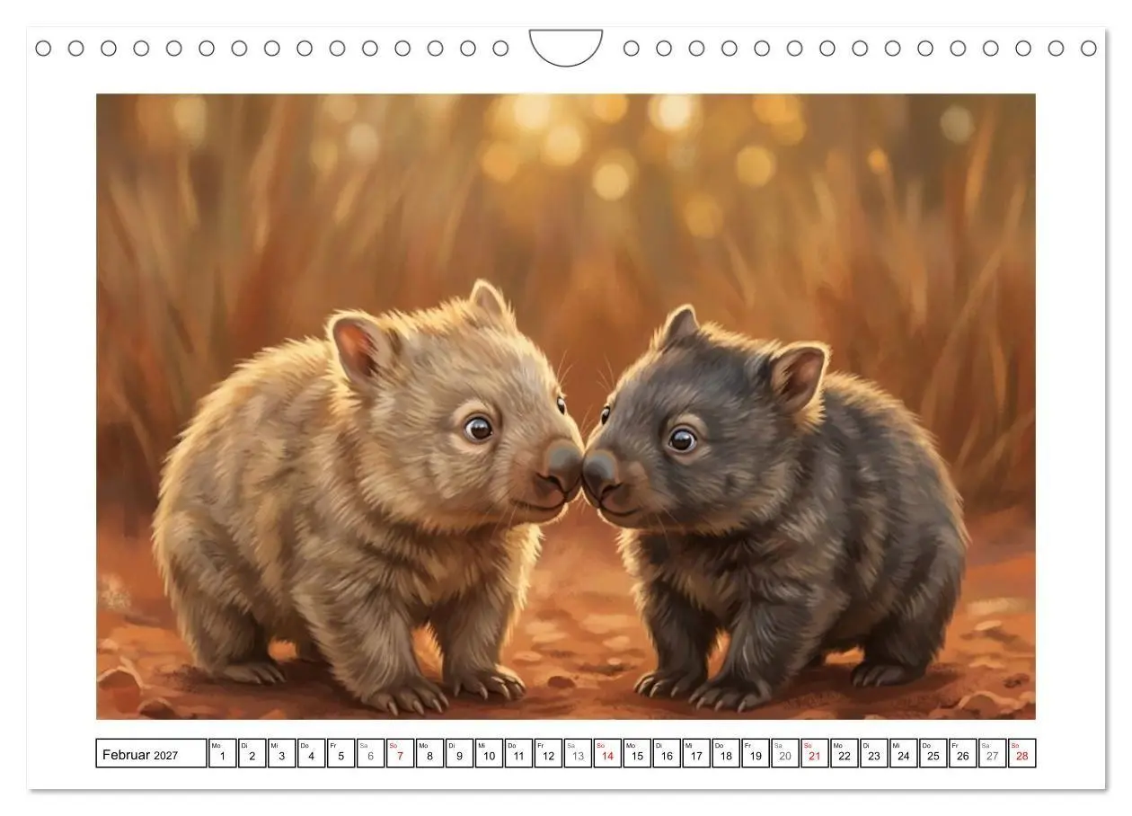 Bild: 9783516817430 | Wombats - Kurze Beine, großes Herz (Wandkalender 2027 DIN A4 quer),...