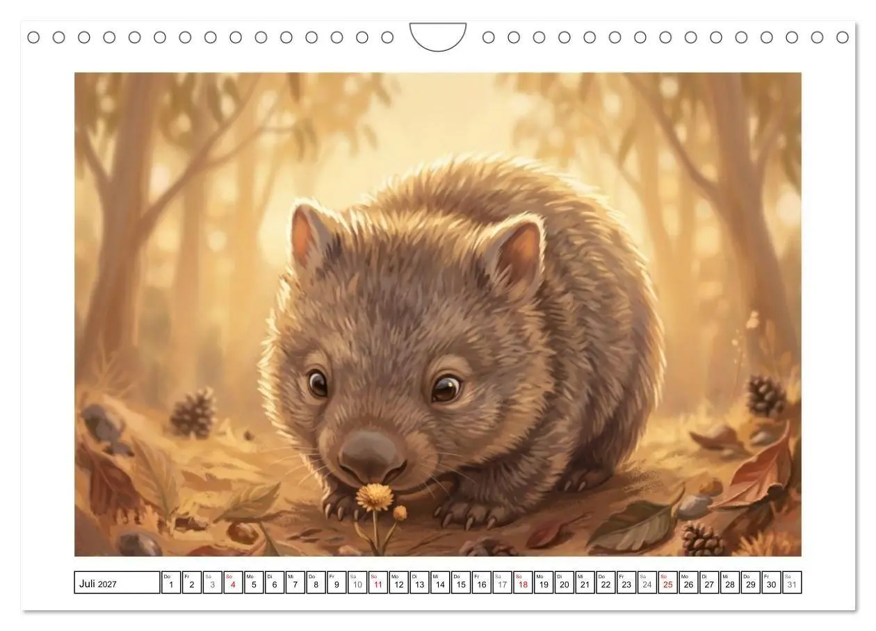 Bild: 9783516817430 | Wombats - Kurze Beine, großes Herz (Wandkalender 2027 DIN A4 quer),...
