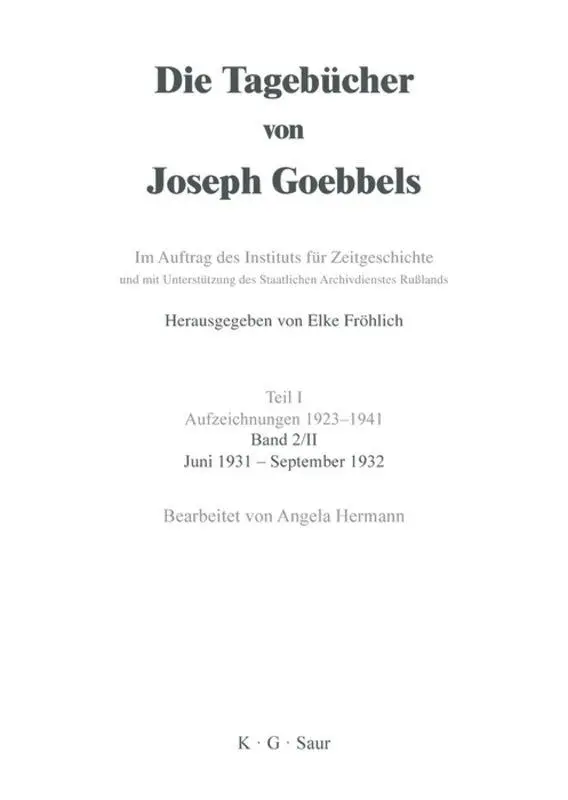 Cover: 9783598237430 | Juni 1931 - September 1932 | Angela Hermann | Buch | 404 S. | Deutsch