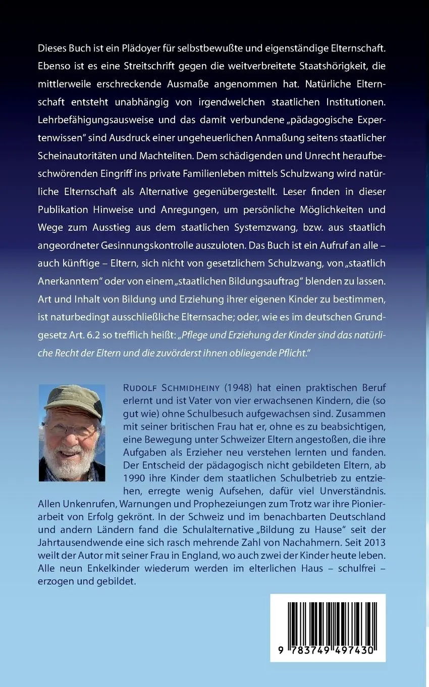 Rückseite: 9783749497430 | Kinder gehören den Eltern, nicht dem Staat | Rudolf Schmidheiny | Buch
