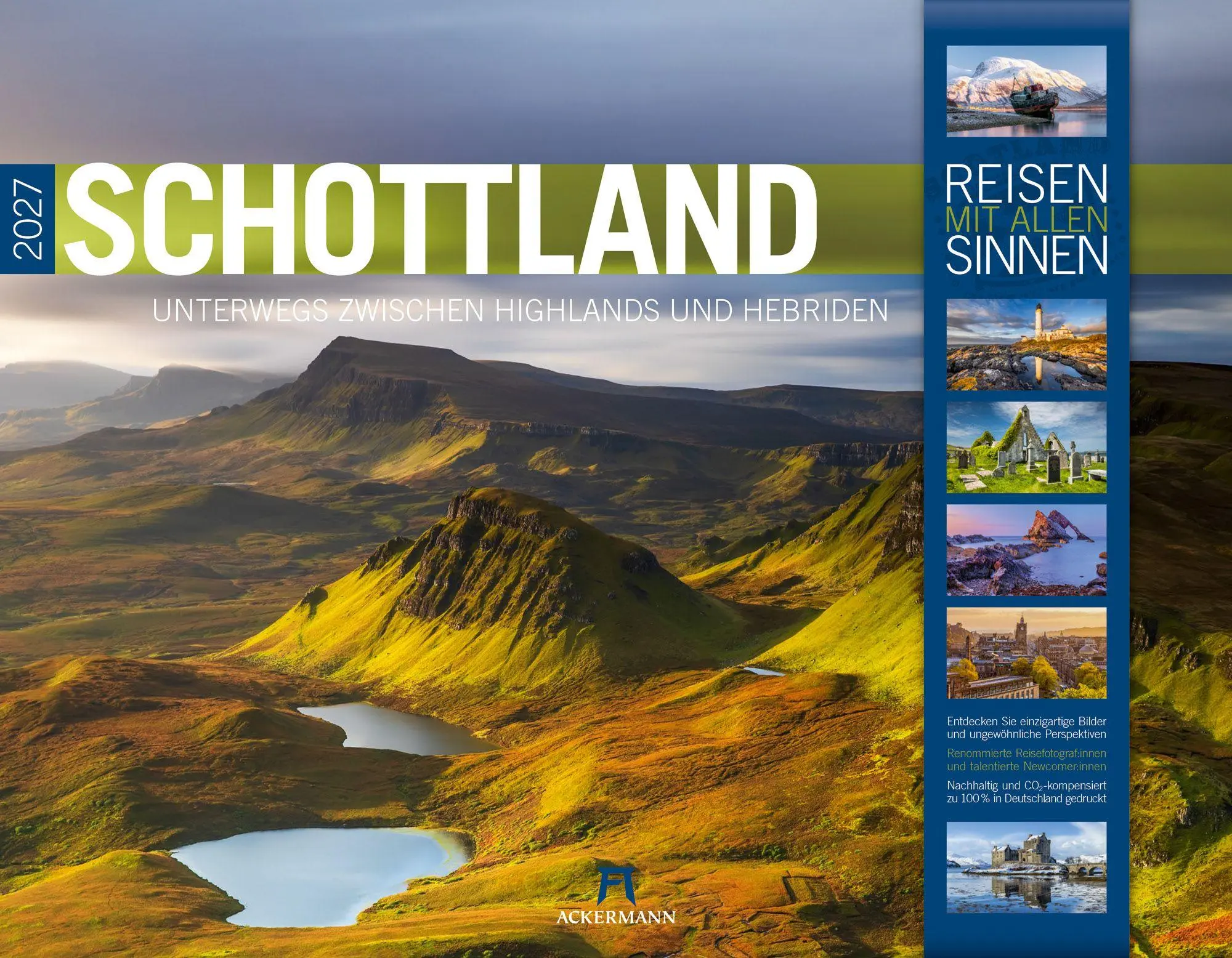 Cover: 9783838427430 | Schottland Kalender 2027 Unterwegs zwischen Highlands und Hebriden