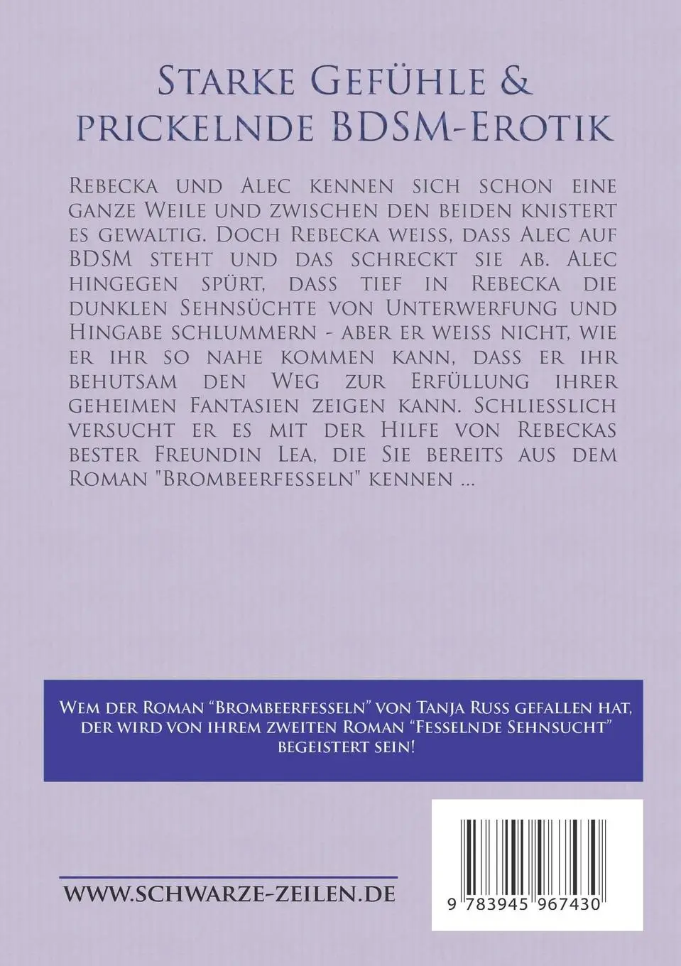 Rückseite: 9783945967430 | Fesselnde Sehnsucht | Ein Highland BDSM-Liebesroman | Tanja Russ