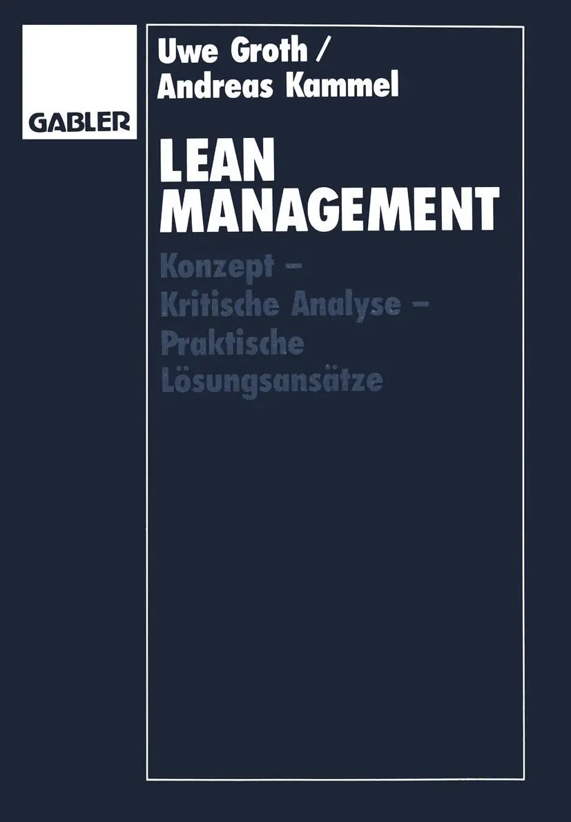 Cover: 9783322907530 | Lean Management | Andreas Kammel | Taschenbuch | 284 S. | Deutsch