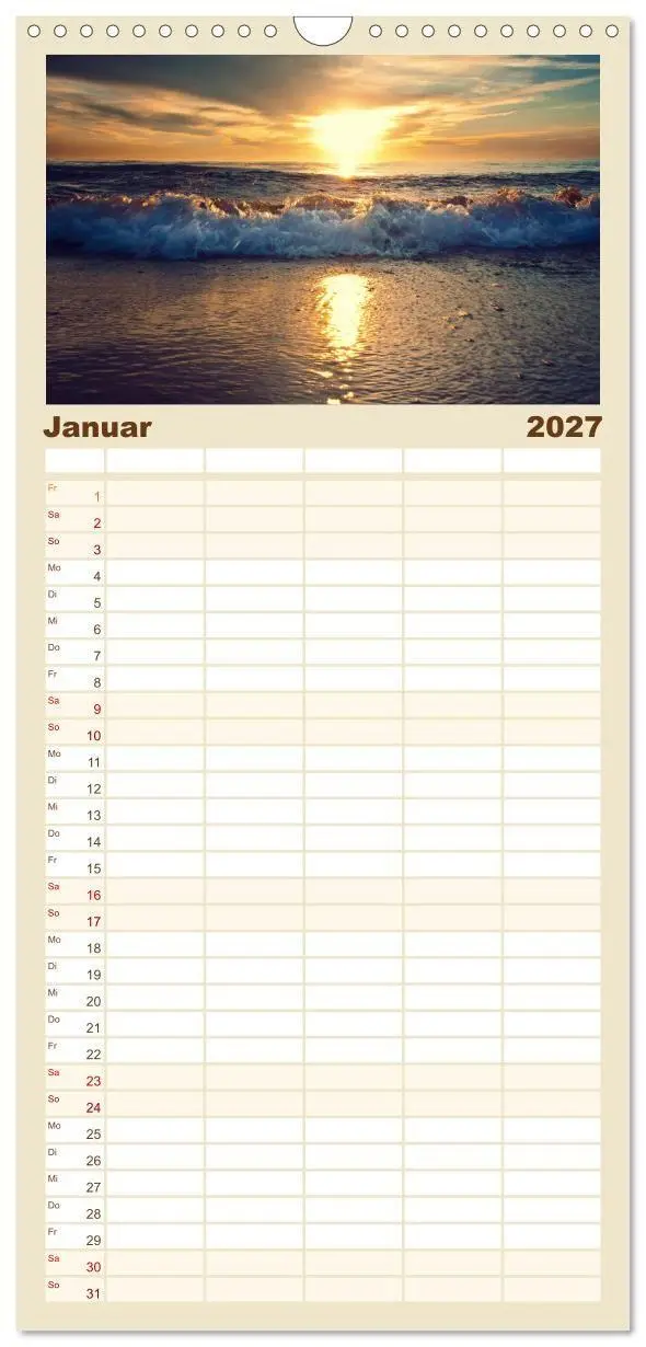 Bild: 9783594337530 | Familienplaner 2027 - Meine Ostsee mit 5 Spalten (Wandkalender, 21...