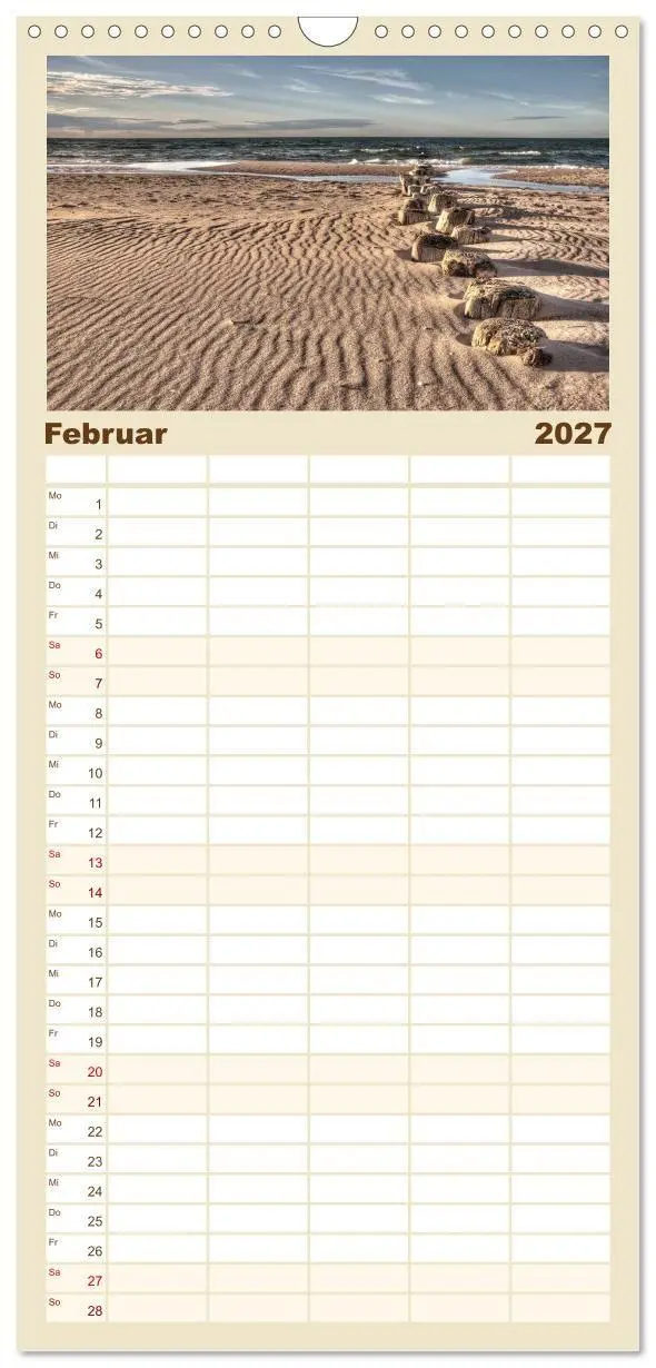 Bild: 9783594337530 | Familienplaner 2027 - Meine Ostsee mit 5 Spalten (Wandkalender, 21...