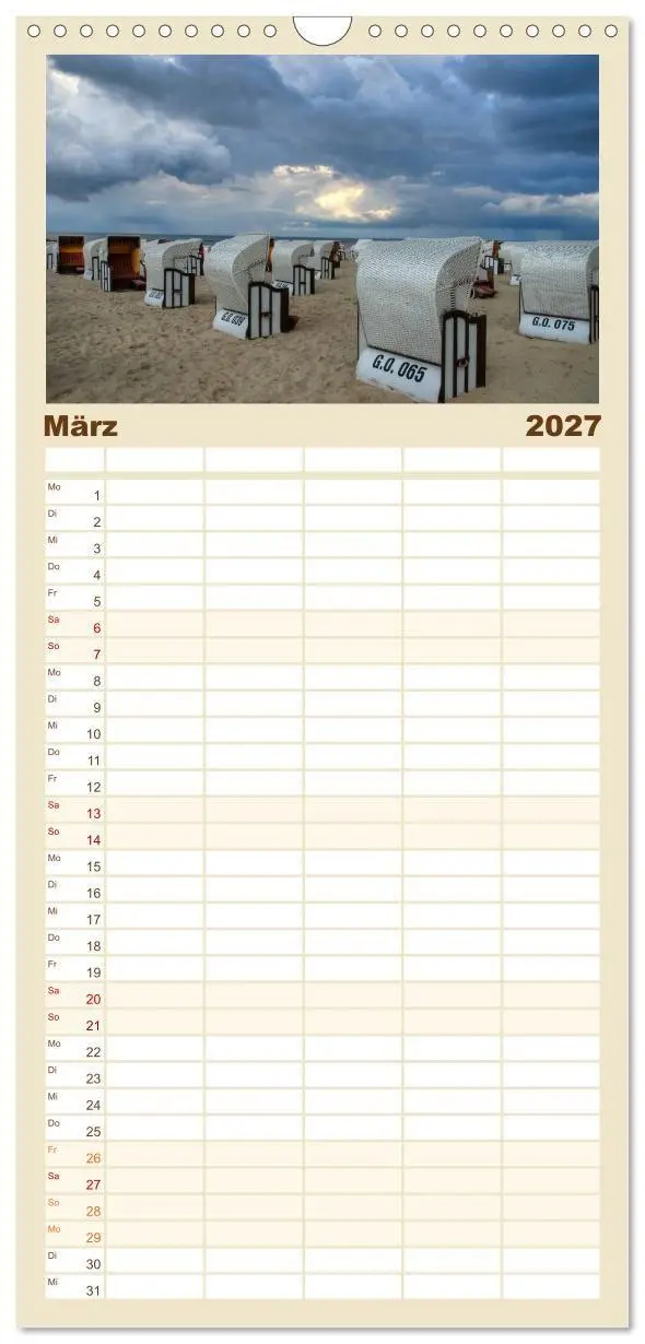 Bild: 9783594337530 | Familienplaner 2027 - Meine Ostsee mit 5 Spalten (Wandkalender, 21...