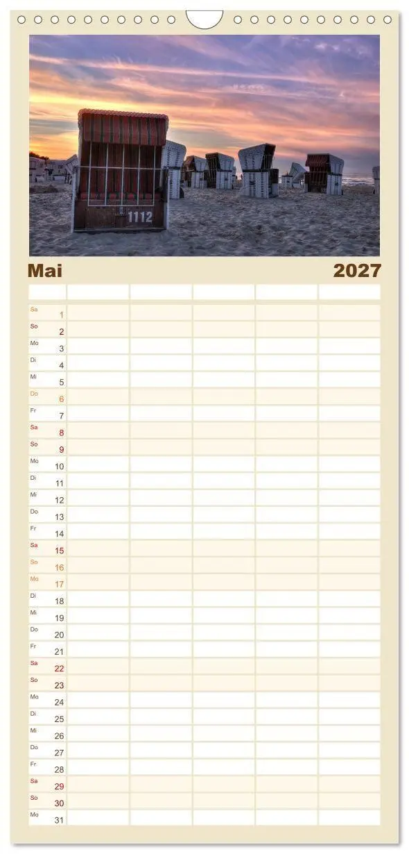Bild: 9783594337530 | Familienplaner 2027 - Meine Ostsee mit 5 Spalten (Wandkalender, 21...