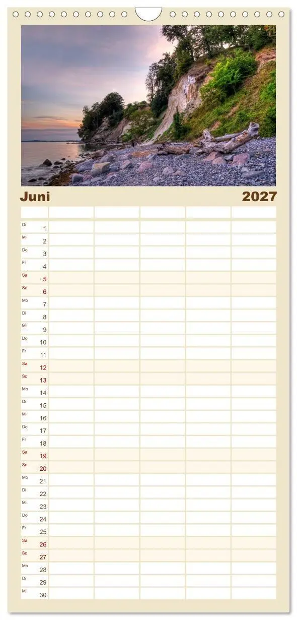 Bild: 9783594337530 | Familienplaner 2027 - Meine Ostsee mit 5 Spalten (Wandkalender, 21...