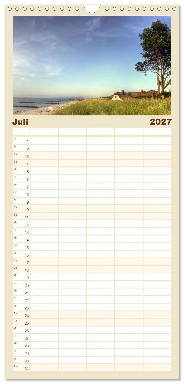Bild: 9783594337530 | Familienplaner 2027 - Meine Ostsee mit 5 Spalten (Wandkalender, 21...
