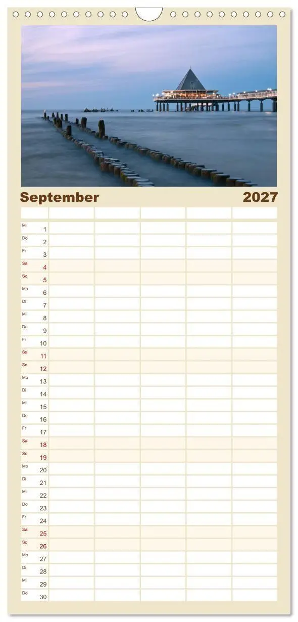 Bild: 9783594337530 | Familienplaner 2027 - Meine Ostsee mit 5 Spalten (Wandkalender, 21...