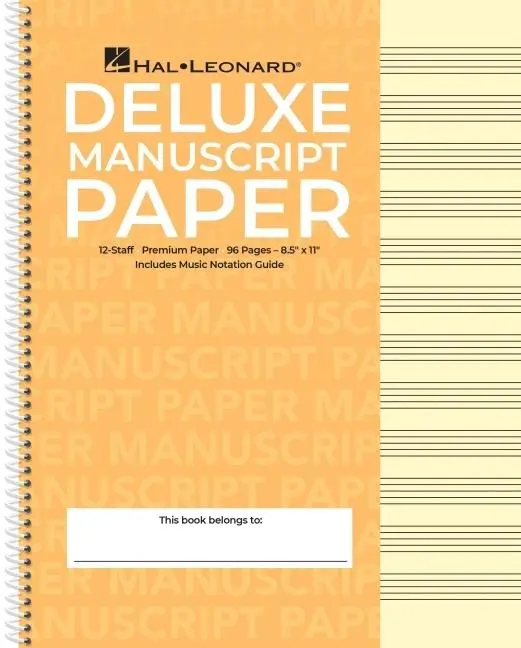 Cover: 9780793547630 | Deluxe Wirebound Super Premium Manuscript Paper (Gold Cover) | Corp