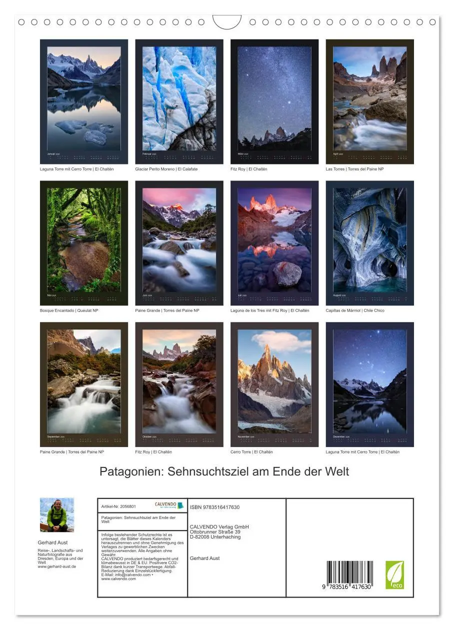 Bild: 9783516417630 | Patagonien: Sehnsuchtsziel am Ende der Welt (Wandkalender 2026 DIN...