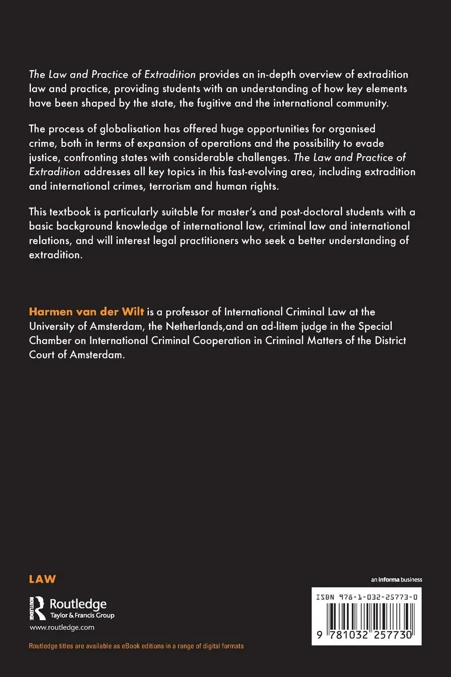 Rückseite: 9781032257730 | The Law and Practice of Extradition | Harmen van der Wilt | Buch