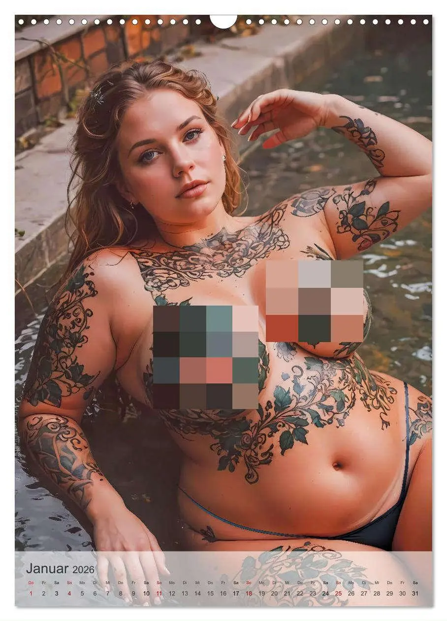 Bild: 9783457247730 | Verführerische Momente - Kurven und Tattoos (Wandkalender 2026 DIN...