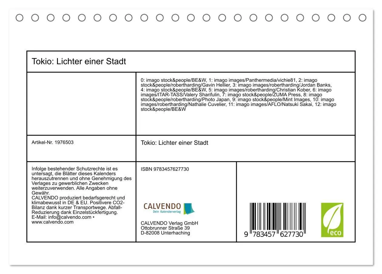 Bild: 9783457627730 | Tokio: Lichter einer Stadt (Tischkalender 2026 DIN A5 quer),...